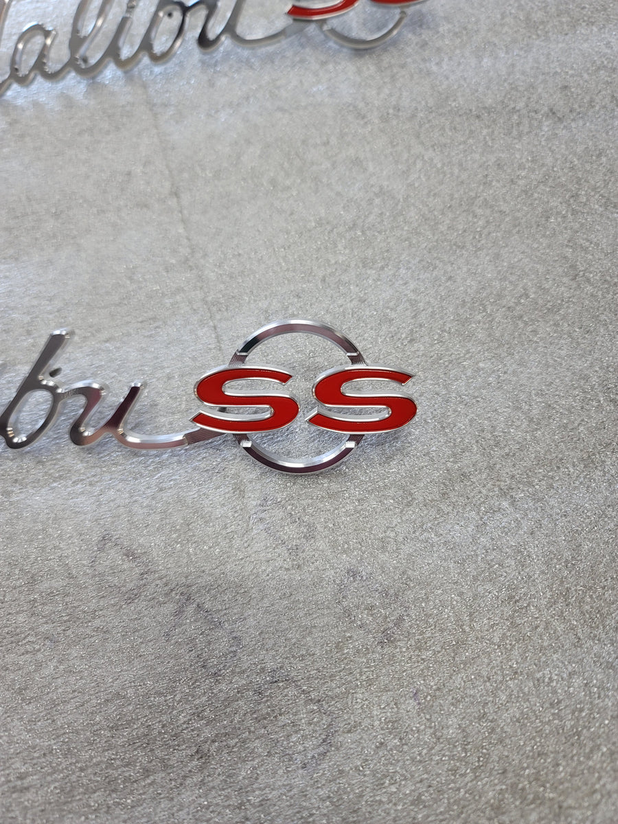 64 Chevelle Rear Quarter Emblem Billet Aluminum - Malibu SS Version ...